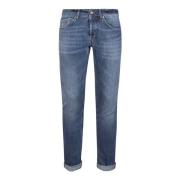 Blauwe Denim George Jeans Dondup , Blue , Heren