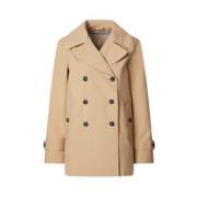 Beige Sofi Korte Trenchcoat Save The Duck , Beige , Dames