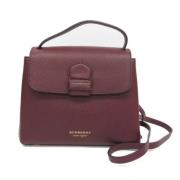 Pre-owned Leather handbags Burberry Vintage , Red , Dames