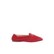 Pre-owned Suede flats Gucci Vintage , Red , Dames