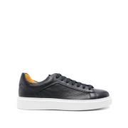 Tumblet Sneakers voor Mannen Doucal's , Blue , Heren