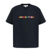 T-shirt met logo JW Anderson , Blue , Heren