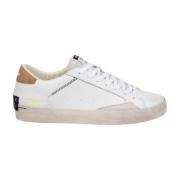 Distressed Wit en Beige Sneakers Crime London , White , Heren