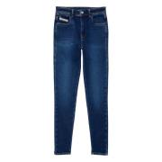 Hoge Taille Super Skinny Jeans Diesel , Blue , Dames