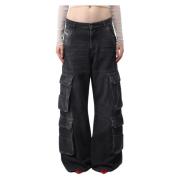 Cargo Jeans voor Heren Diesel , Black , Dames