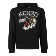 Tiger Varsity Hoodie Kenzo , Black , Heren