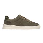 Groen Suede Mondo Sneakers Filling Pieces , Green , Heren