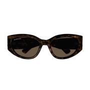 Ovale Frame Zonnebril Bb0324Sk Balenciaga , Brown , Dames