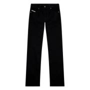 Klassieke Zwarte Straight-Cut Jeans Diesel , Black , Heren
