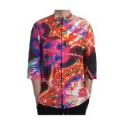 Multicolor Grafische Print Linnen Overhemd Dolce & Gabbana , Multicolo...