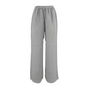 Wide Trousers 120% Lino , Gray , Dames