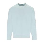 Diagonal Fleece Blauwe Sweatshirt C.p. Company , Blue , Heren
