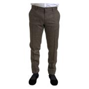 Suit Trousers Dolce & Gabbana , Brown , Heren