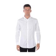 Basic V-Hals Shirt Daniele Alessandrini , White , Heren