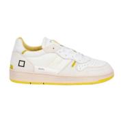 Witte en gele Court 2.0 sneakers D.a.t.e. , White , Heren