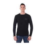 Pullover Sweater Gebreid Daniele Alessandrini , Black , Heren