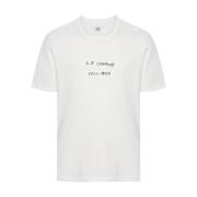 Grafisch T-shirt 24/1 Facili-Tees Wit C.p. Company , White , Heren