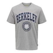 Berkeley College Liefde T-Shirt Only & Sons , Gray , Heren