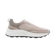 Grijze Suède Sneakers met Twist Nubikk , Gray , Heren