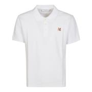 Klassieke Polo Fox Shirt Maison Kitsuné , White , Heren