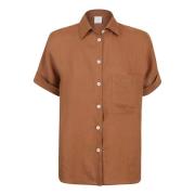Shirts Eleventy , Brown , Dames