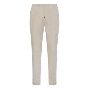 City Linnen Broek Boggi Milano , Beige , Heren