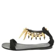 Pre-owned Suede sandals Giuseppe Zanotti Pre-owned , Black , Dames