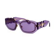 New Biggie Zonnebril Onregelmatige Vorm Versace , Purple , Dames