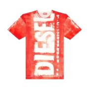 Rode T-Boxt Bisc T-Shirt Diesel , Red , Heren