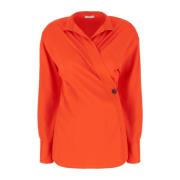 Stijlvolle Overhemden Collectie Salvatore Ferragamo , Orange , Dames