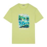 Lime Riviera Print T-shirt Paul & Shark , Green , Heren