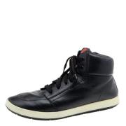 Pre-owned Leather sneakers Prada Vintage , Black , Dames