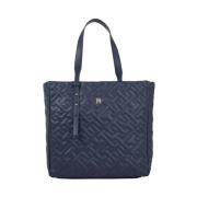 Blauwe Mono Tote Tas Tommy Hilfiger , Blue , Dames