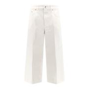 Cropped Trousers Closed , White , Dames