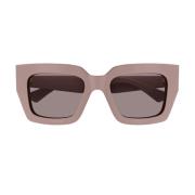 Nieuwe Klassieke Vierkante Zonnebril Bottega Veneta , Pink , Dames