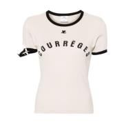 T-Shirts Courrèges , White , Dames
