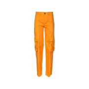 Tapered Trousers Mauro Grifoni , Orange , Dames