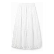 Maxi Skirts Desigual , White , Dames