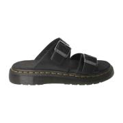 Zwarte Analine Unisex Sandaal Dr. Martens , Black , Dames