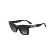Zwarte zonnebril met donkergrijze lenzen Moschino , Black , Unisex