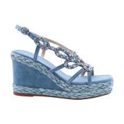 Glamoureuze Sleehak Sandalen Alma EN Pena , Blue , Dames