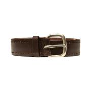 Bruine leren riem met versierd profiel Orciani , Brown , Heren