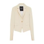 Chic Business Style Beige Jas Patrizia Pepe , Beige , Dames