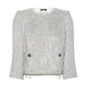 Tweed Jackets Elisabetta Franchi , Gray , Dames