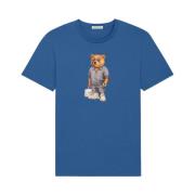 Blauwe Jersey T-shirts en Polos Baron Filou , Blue , Heren