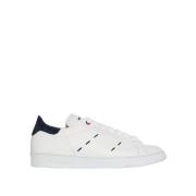 Witte Leren Lage Top Sneakers Kiton , White , Heren