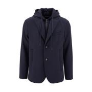 Blauwe Blazer voor Heren Aw23 Emporio Armani , Blue , Heren