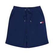 Elastische Taille Logo Patch Katoenen Shorts Tommy Hilfiger , Blue , H...