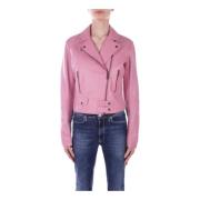Leather Jackets Pinko , Pink , Dames