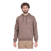 Bruine Hoodie Trefoil Essentials Adidas Originals , Brown , Heren